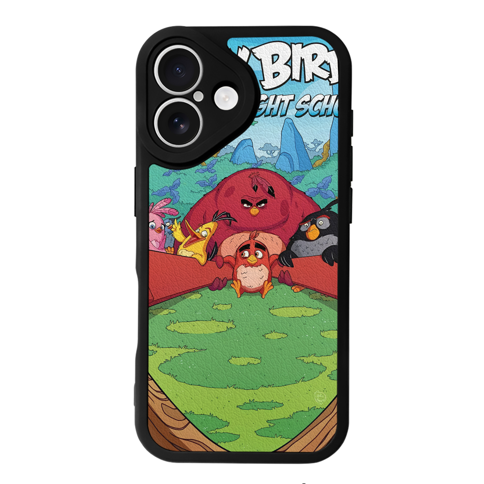 （画像用） Angry Birds アングリーバード 【iPhone 16シリーズ対応】シリコンスマホケース（レザー調） 材質：シリコン